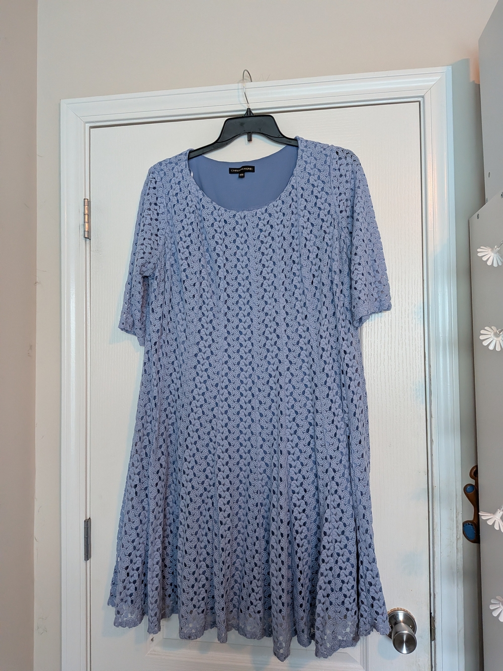 Lace Overlay Midi Dress in Light Lavender